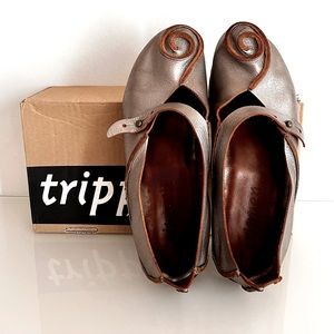 Trippen Schnecke Silver Maryjanes, size 40, Used good condition